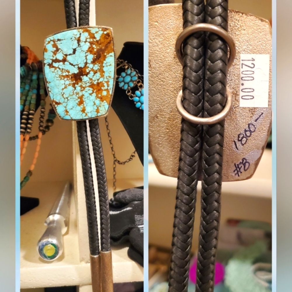 Mine 8 (#8) real turquoise bolo